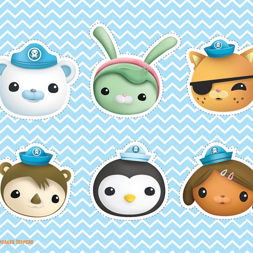 Octonauts Cupcakes Toppers Printable Octonauts Centerpieces Etsy