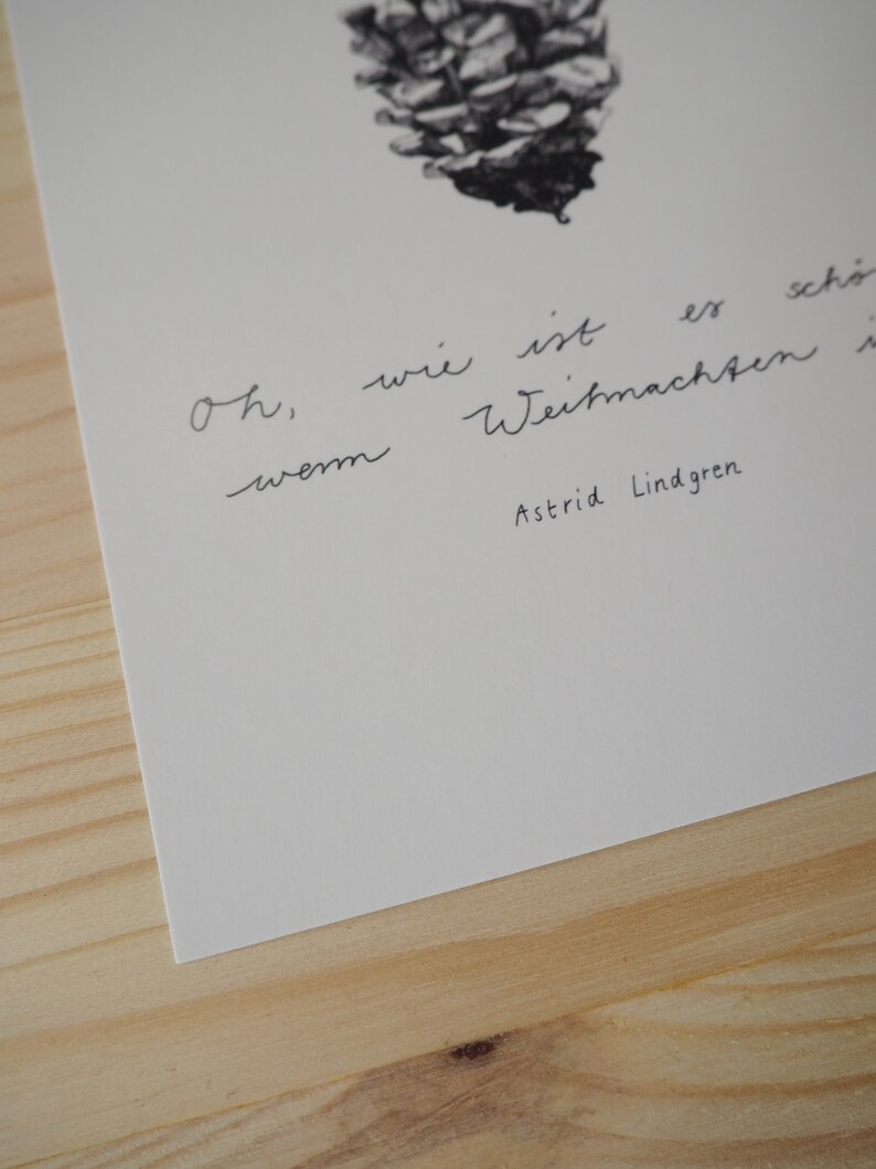 Zitat Postkarte Weihnachten Astrid Lindgren Etsy