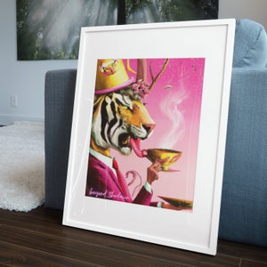 Tiger For Tea - Museum-Quality Matte Paper Poster