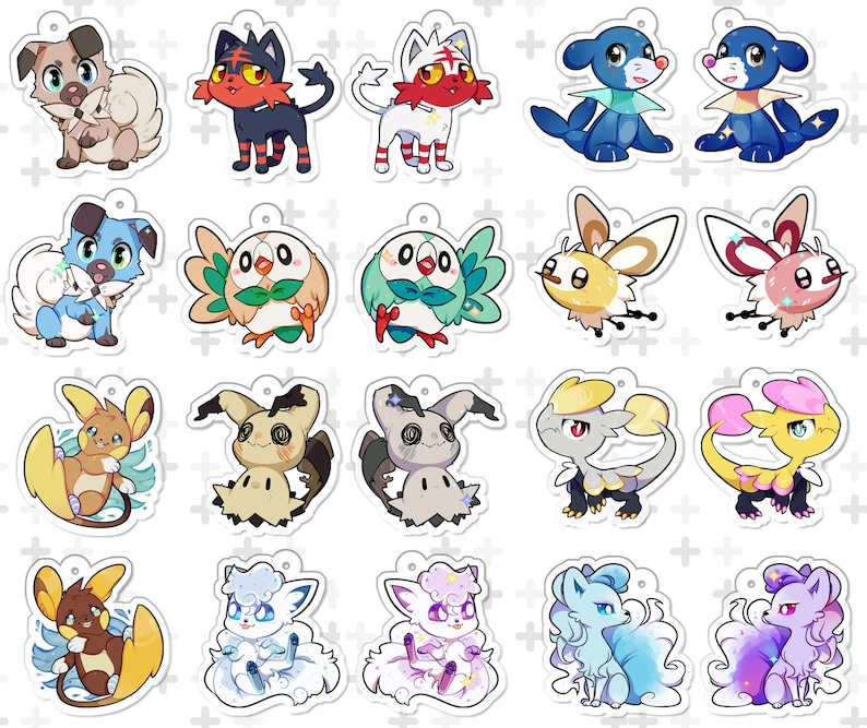 POKEMON CHARMS Gen 7 Alola Mix Etsy