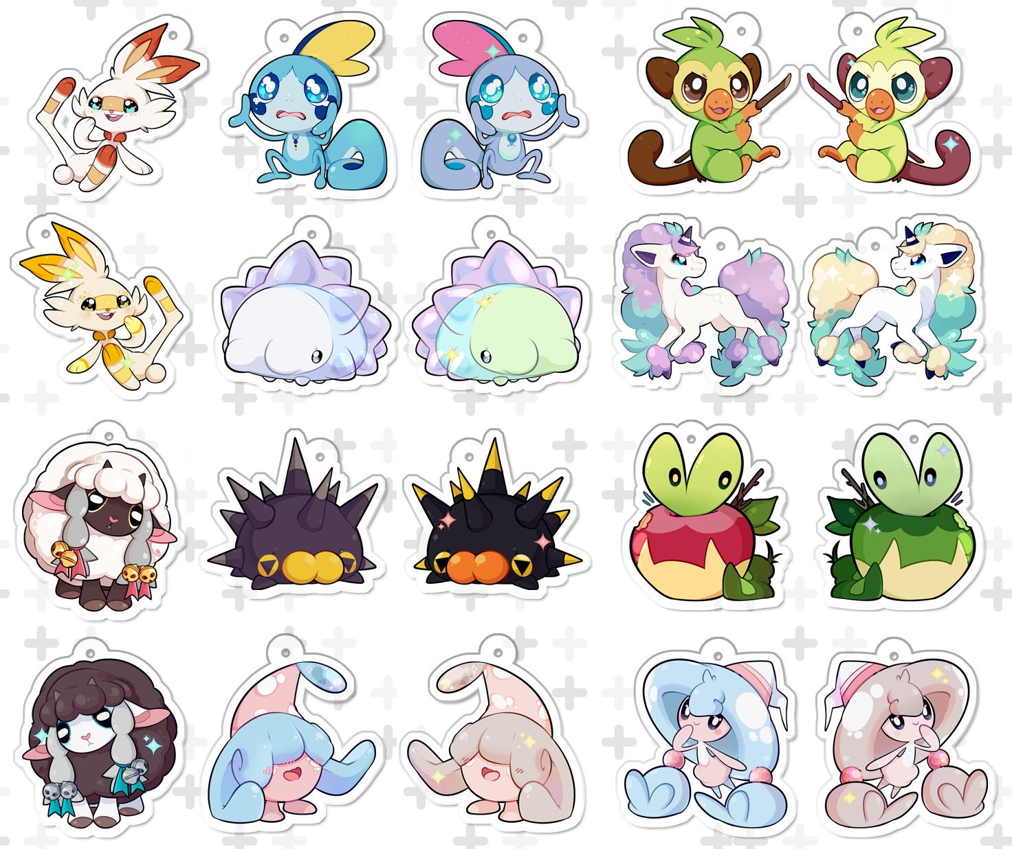 Pokemon Charms Gen 8 Galar Mix Etsy