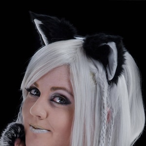 31 COLOURS Cat Ears headband cosplay festival neko rave kitty animal ears - black, brown, purple, pastel, leopard , grey, red, pink, blue