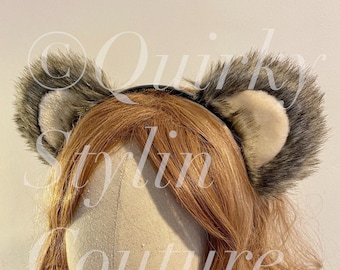 Bear Ears Faux Fur Earmuff Headband Lolita #1247 Lolita Earmuffs for Women Winter, Foldable Ear Warmers Cute  main image 4