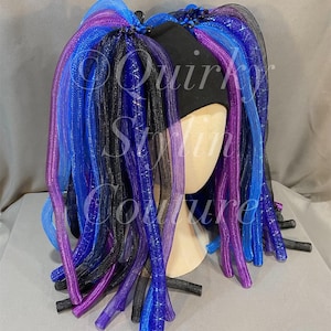 Cyberlox scuro galassia viola blu Starlight gotico cybergoth rave capelli cade anime cosplay steampunk danza del ventre festival copricapo parrucca