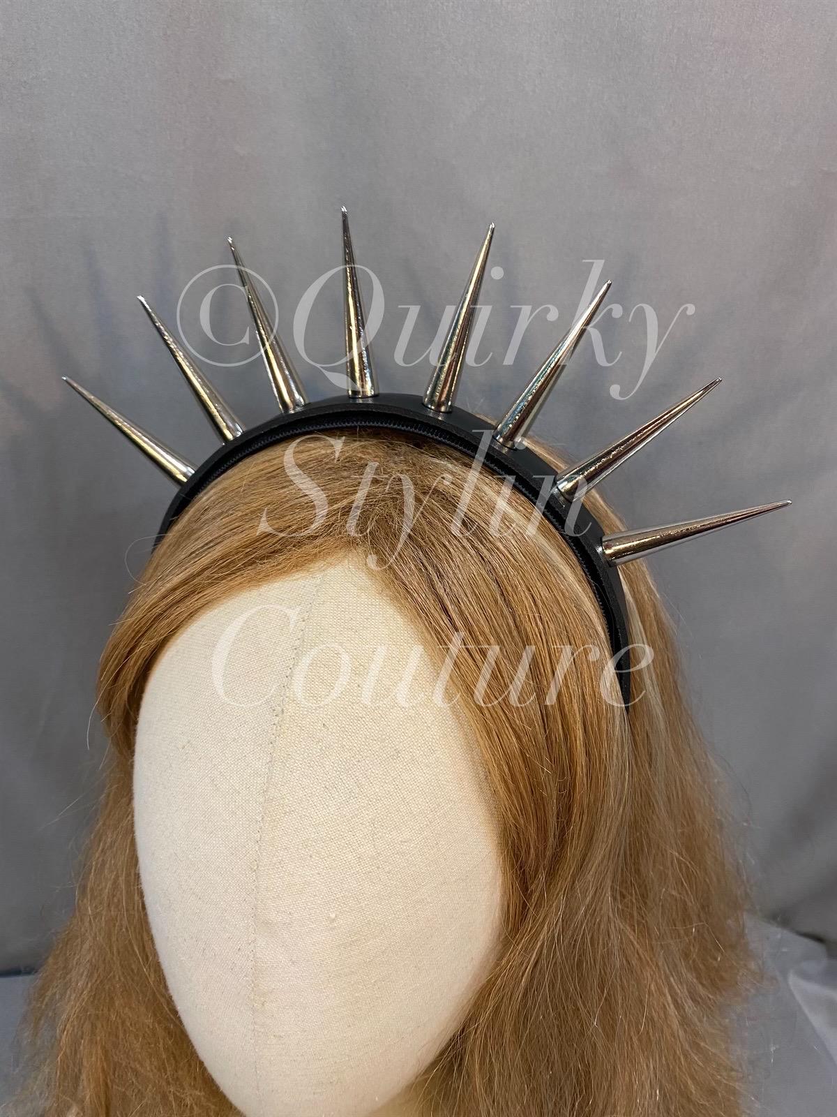 Spikes Headband Spike Gothic Extra Large OTT Studs Punk  display picture 3