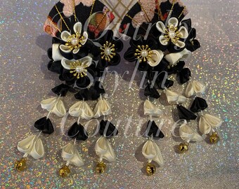 PAIR Kanzashi Hair Pins Floral Pearl Sakura Black & White Fan Bell Yukata Style Lolita Large Kimono Japanese Hair Pin Cosplay Hair Accessory - Etsy PAIR Kanzashi Hair Pins Floral Pearl Sakura Black & White Fan Bell Yukata Style Lolita Large Kimono Japanese Hair Pin Cosplay Hair Accessory - Etsy