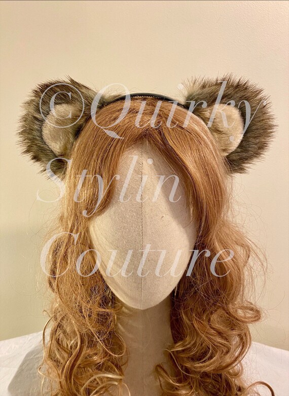 Bear Ears Cute Brown Otaku Lolita Rave Ear Headband Ewok Unisex Cosplay Furry Fluffy Teddy Bear Ears Petplay Festival Party Kuma Costume Etsy UK