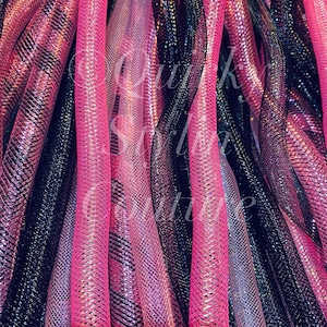 Rosa pastello neon nero Cyberlox capelli cade gotico rave cyber punk festival pastelgoth dread cybergoth doof dreadlock copricapo raver EDM parrucca