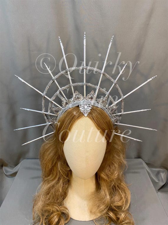 Arch of Spines Large Halo Silver Pointed Crown Witch Fantasy  display picture 2