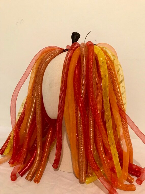 Fire Spirit Orange Red And Yellow Cyberlox Hair Falls Pair Of Etsy
