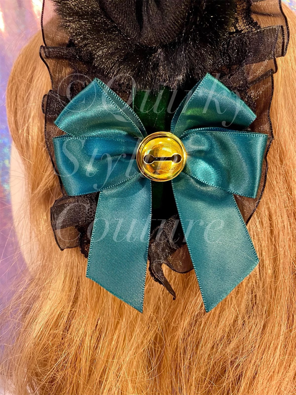 Black & Green Cat Ears Maid Headband Kitten Cute Gothic Etsy