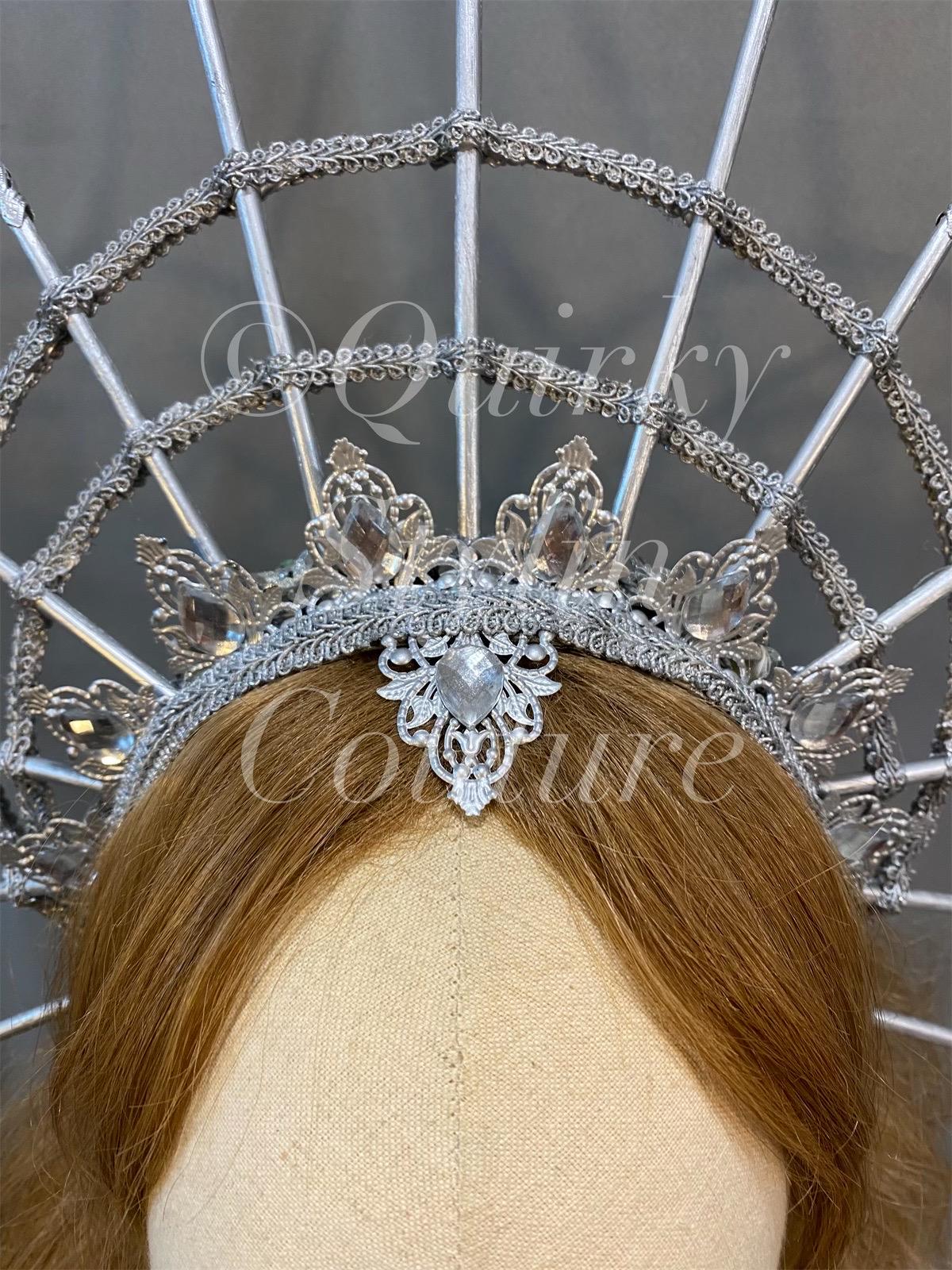 Arch of Spines Large Halo Silver Pointed Crown Witch Fantasy 