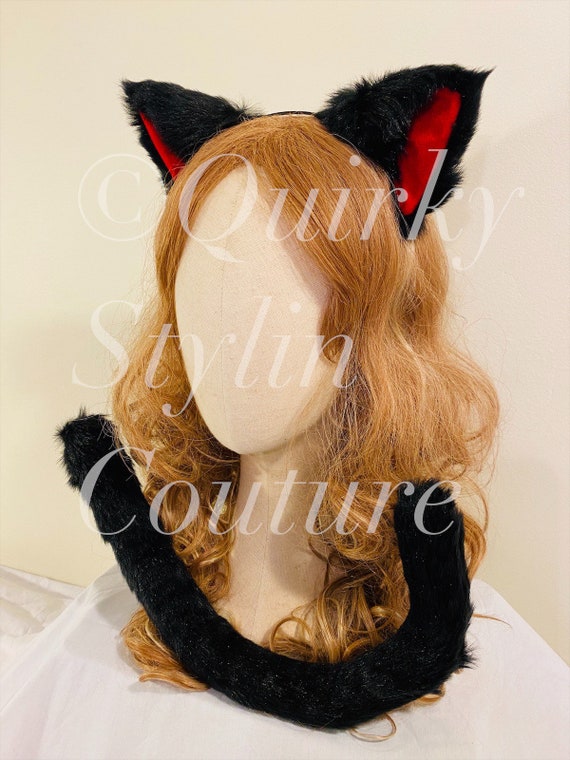 Katze Cat Set Haarreif Katzenohren Schwanz Headband Anime Cosplay Kostüm Party Katze Cat Set Haarreif Katzenohren Schwanz Headband Anime Cosplay Kostüm Party