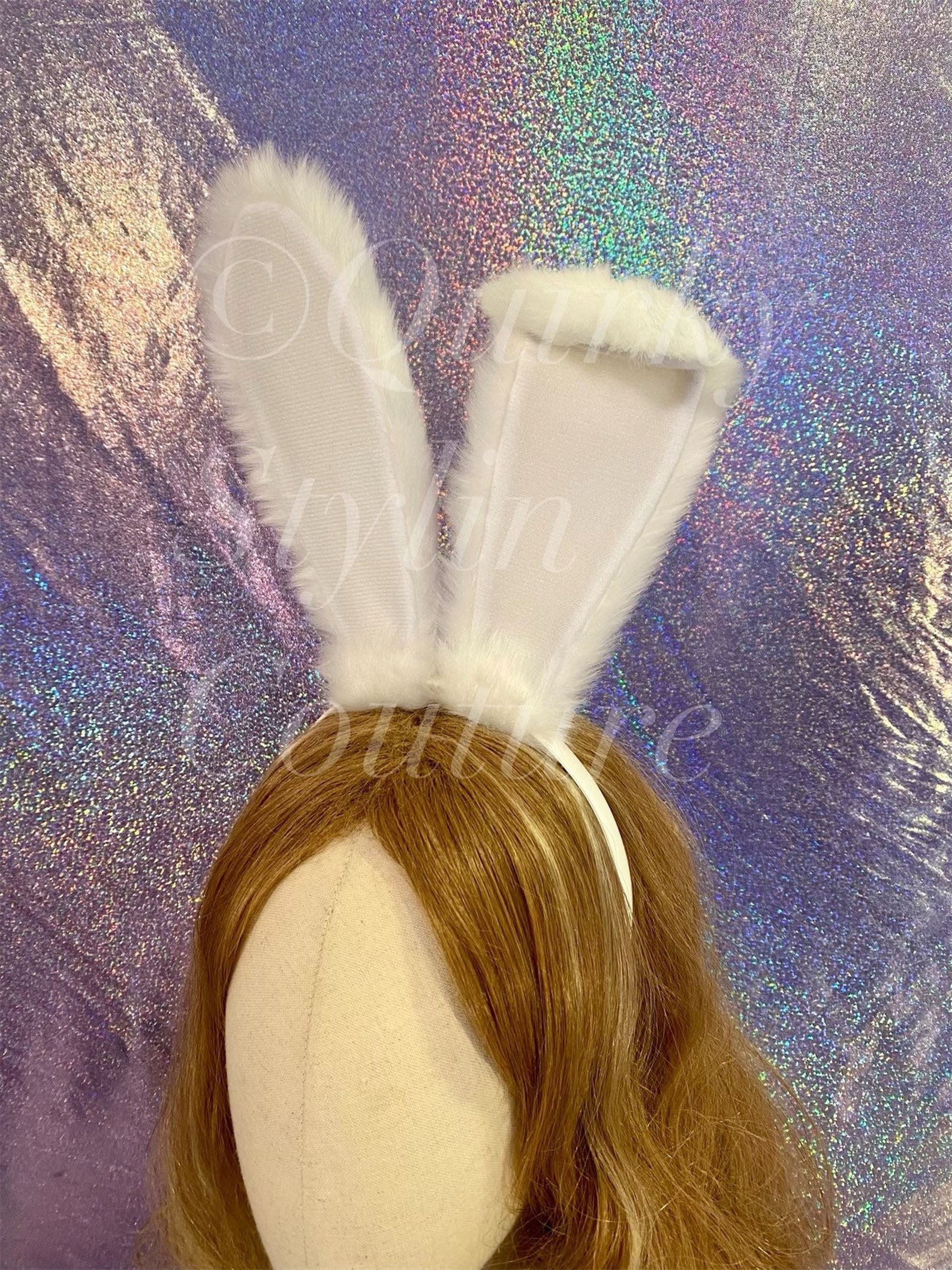 White Bunny Rabbit Ears & Tail Set Gothic Cute Posable Cosplay Etsy