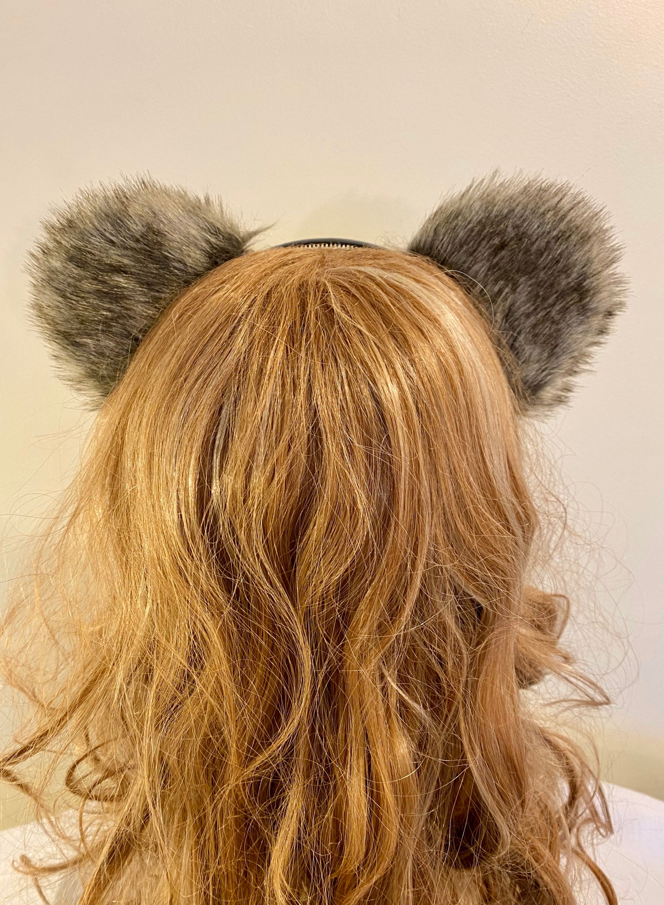 Bear Ears Faux Fur Earmuff Headband Lolita #1247 Bear Ears Chocolate Brown Otaku Lolita Rave Ear Headband  main image 3