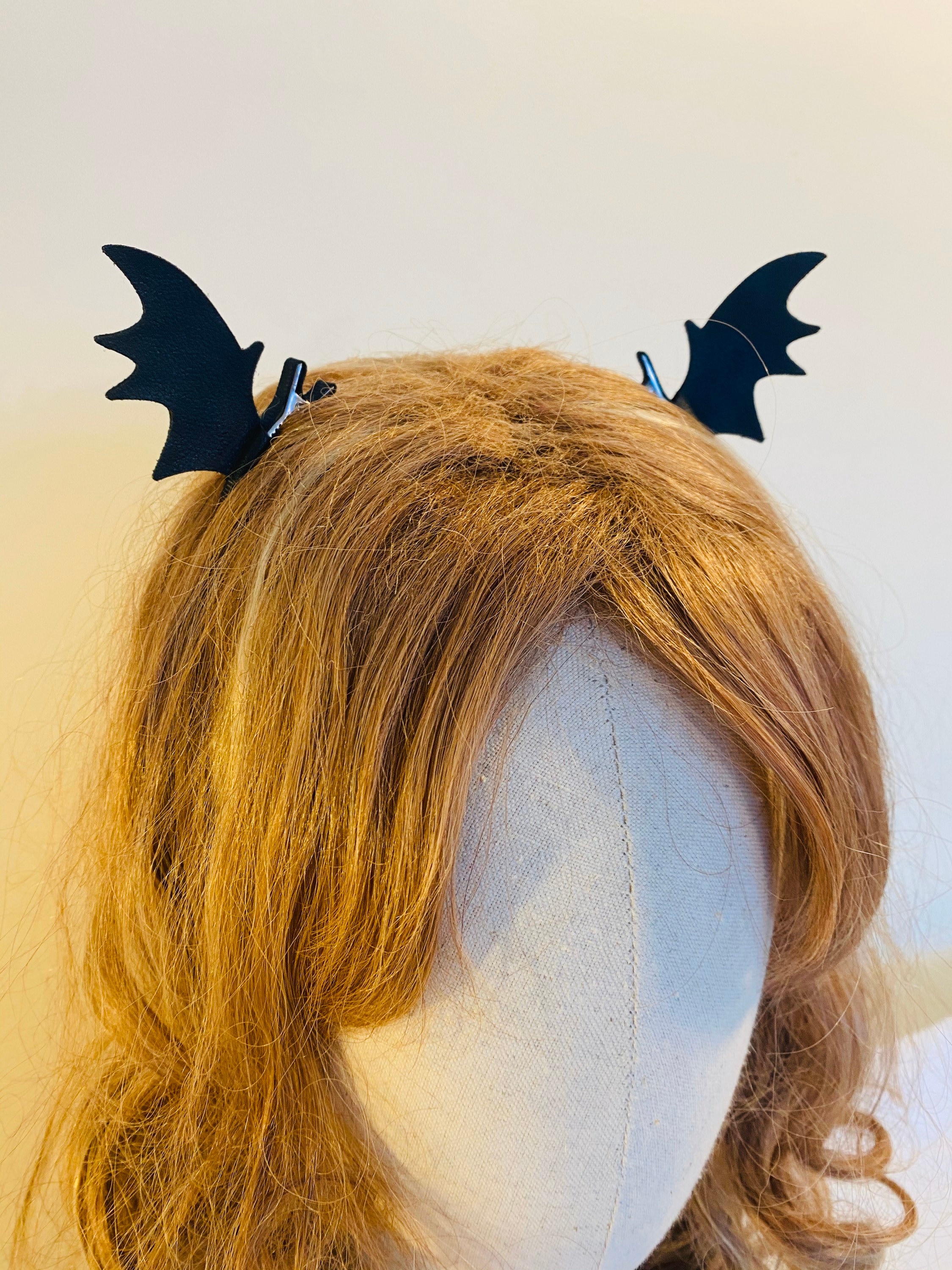 Black Bat Wing Hair Clips Bitty Batty Mini Devil Wings Etsy