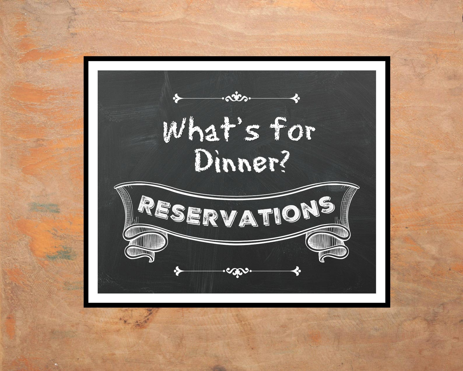 What's for Dinner Reservations Printable Kitchen Wall Art Etsy
