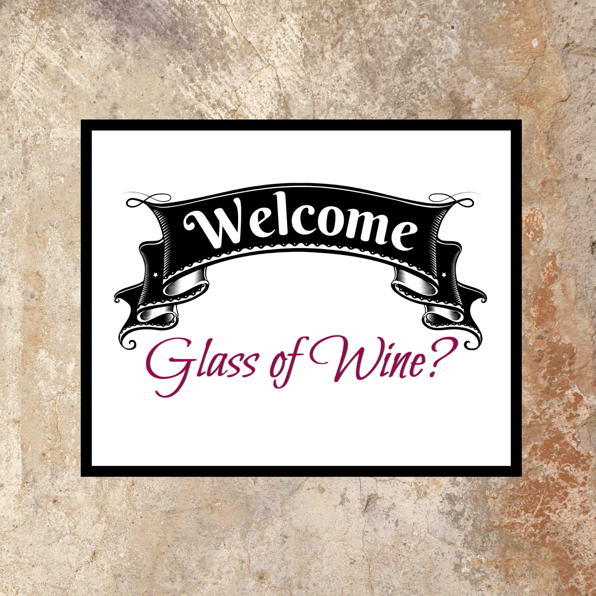 Glass of Wine Quote Instant Download Printable Home Etsy