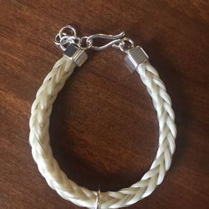 Square braid horse hair bracelet