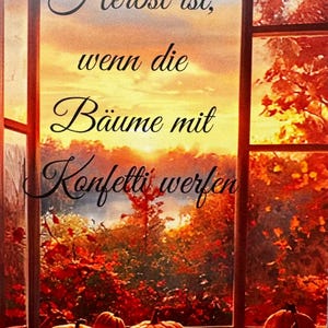 A6 2er Klappkarte Herbst mit einem schönen Spruch Bingo  Artikel-Nr. 0064