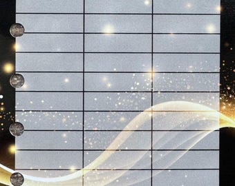 May include: A black and white gridded sheet with the words "Datum", "+/-", and "Summe" at the top. The sheet is designed for tracking expenses or income.