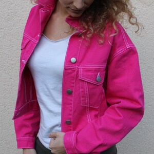 Boho rosa Jeansjacke Bild 5