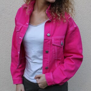 Boho rosa Jeansjacke Bild 6