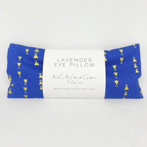 Blue & Gold Triangle Print Yoga Eye Pillow