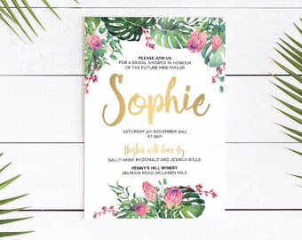 tropical invitations etsy