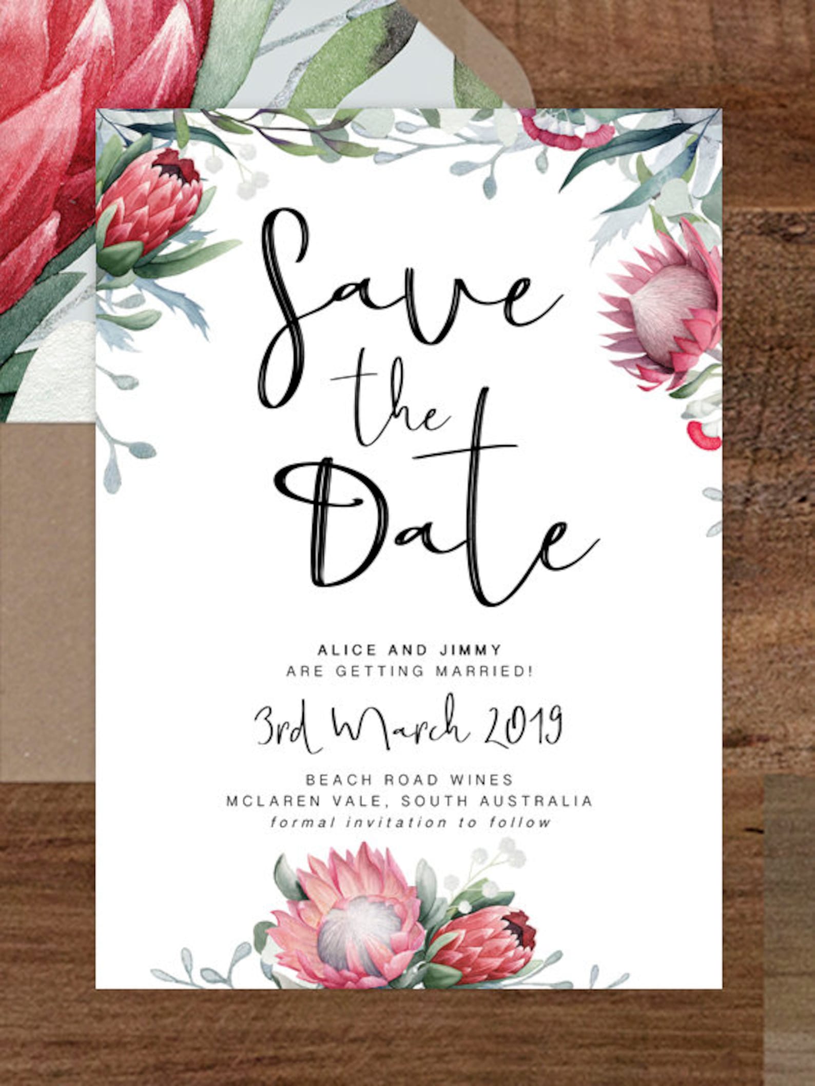 protea-save-the-date-card-printable-save-the-dates-wedding-etsy
