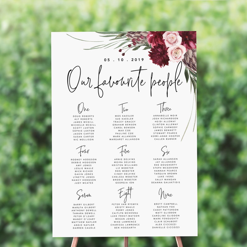 Wedding Seating Chart Floral Printable Wedding Seating Plan Welcome Sign Template Table Seating Chart Wedding Signage Dreamers Suite Banners Signs Paper Party Supplies Commentfer Fr