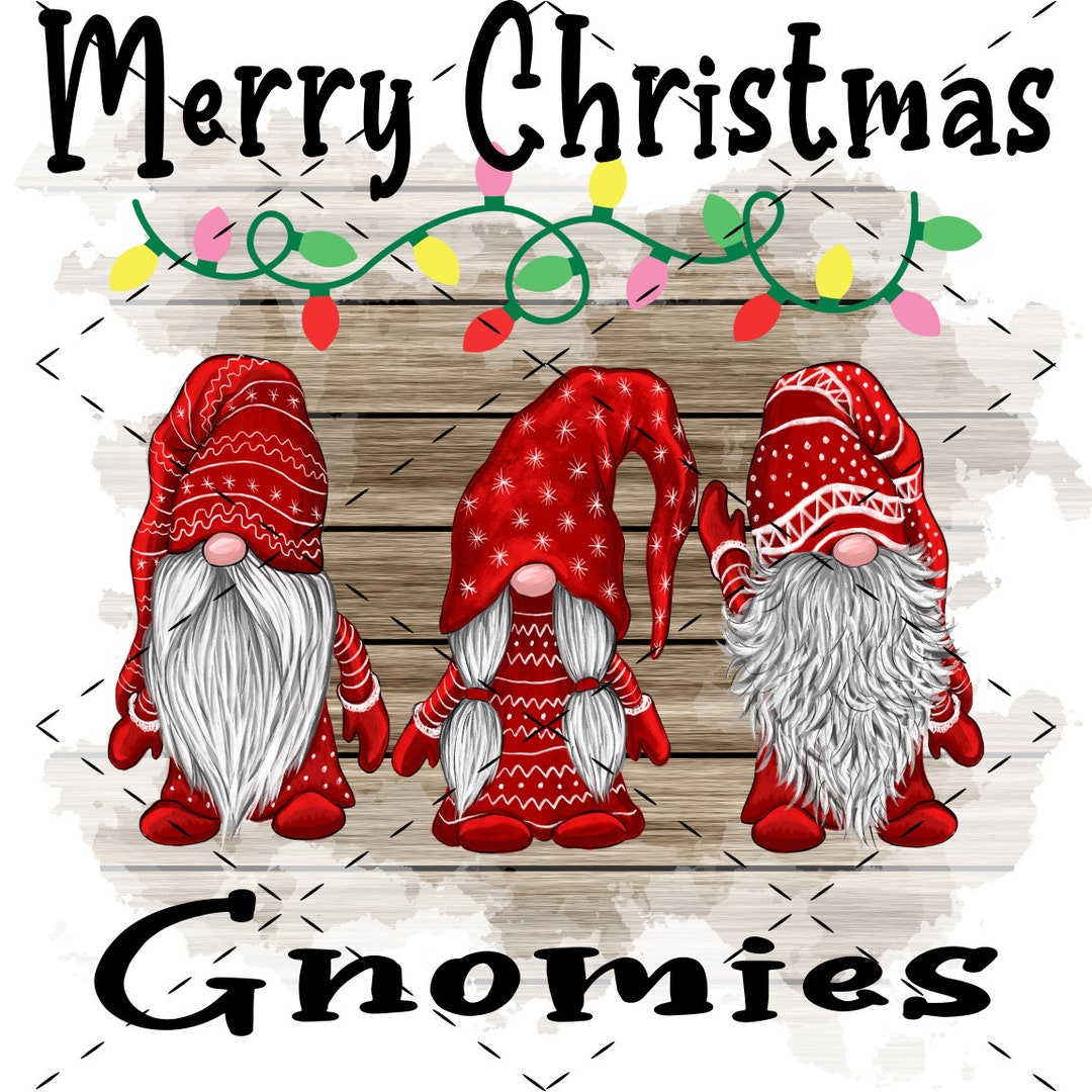 Merry Christmas Gnomies PNG Digital Download Christmas Gnomes - Etsy