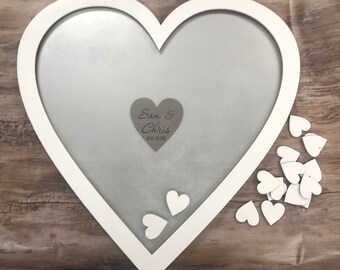Mariage Anniversaire De Mariage Livre D Or Personnalise Alternative Boite De Depot Coeurs Chene 1e Maison