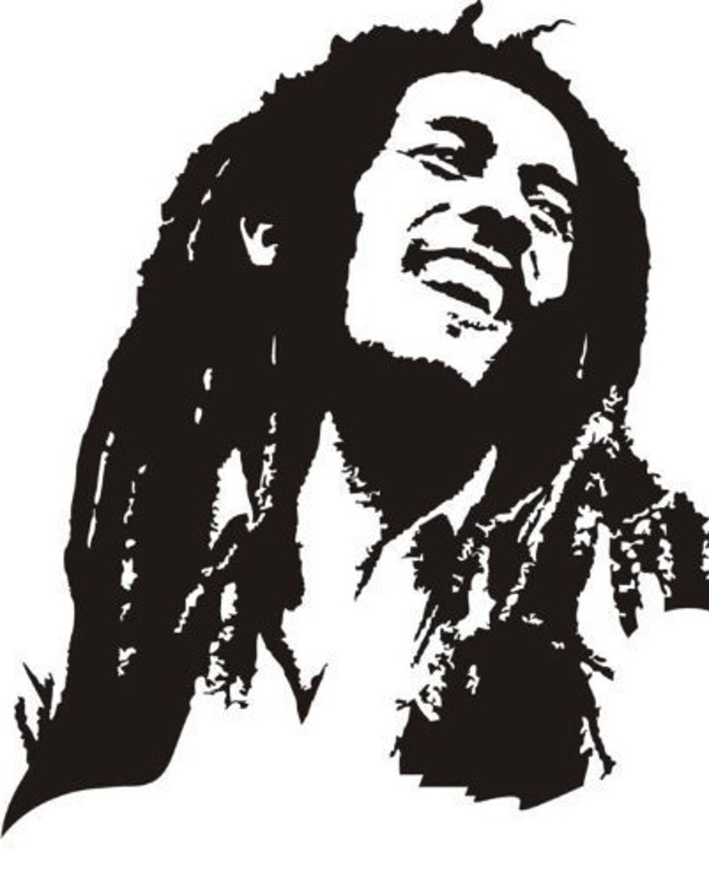 Bob Marley music reggae Wall Art Sticker Vinyl decal mural image 1.
