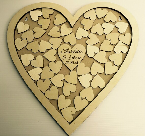 Personalised luxury cherrywood lilac heart drop box ...