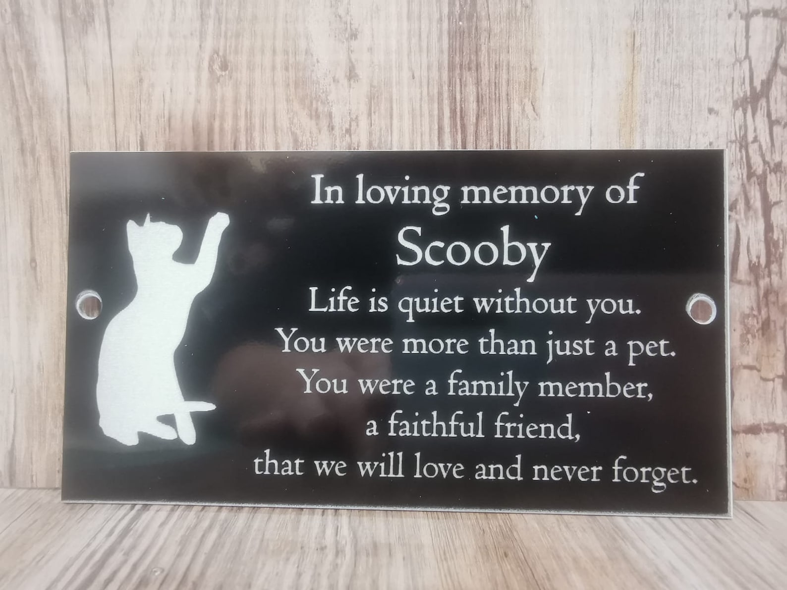 Cat memorial plaque engraved Etsy