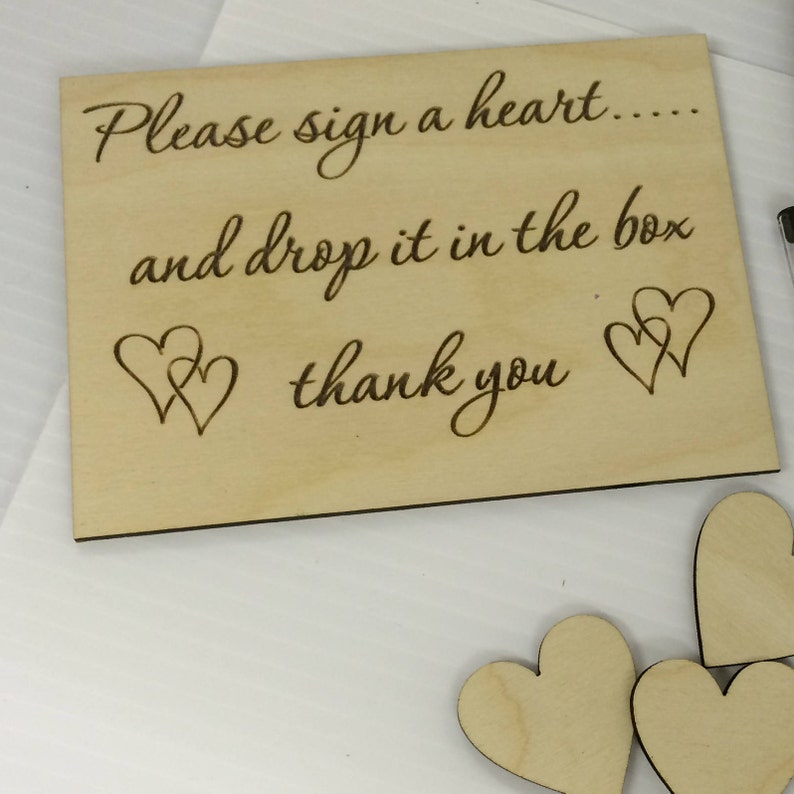 Personalised white silver wedding heart shaped guest book drop box wooden hearts rustic vintage wedding guestbook alternative wooden dropbox