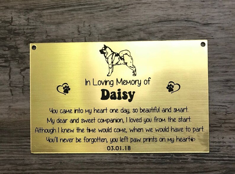 Personalised Engraved Memorial Dog Pet Plaque Sign Diy Home Etsy UK