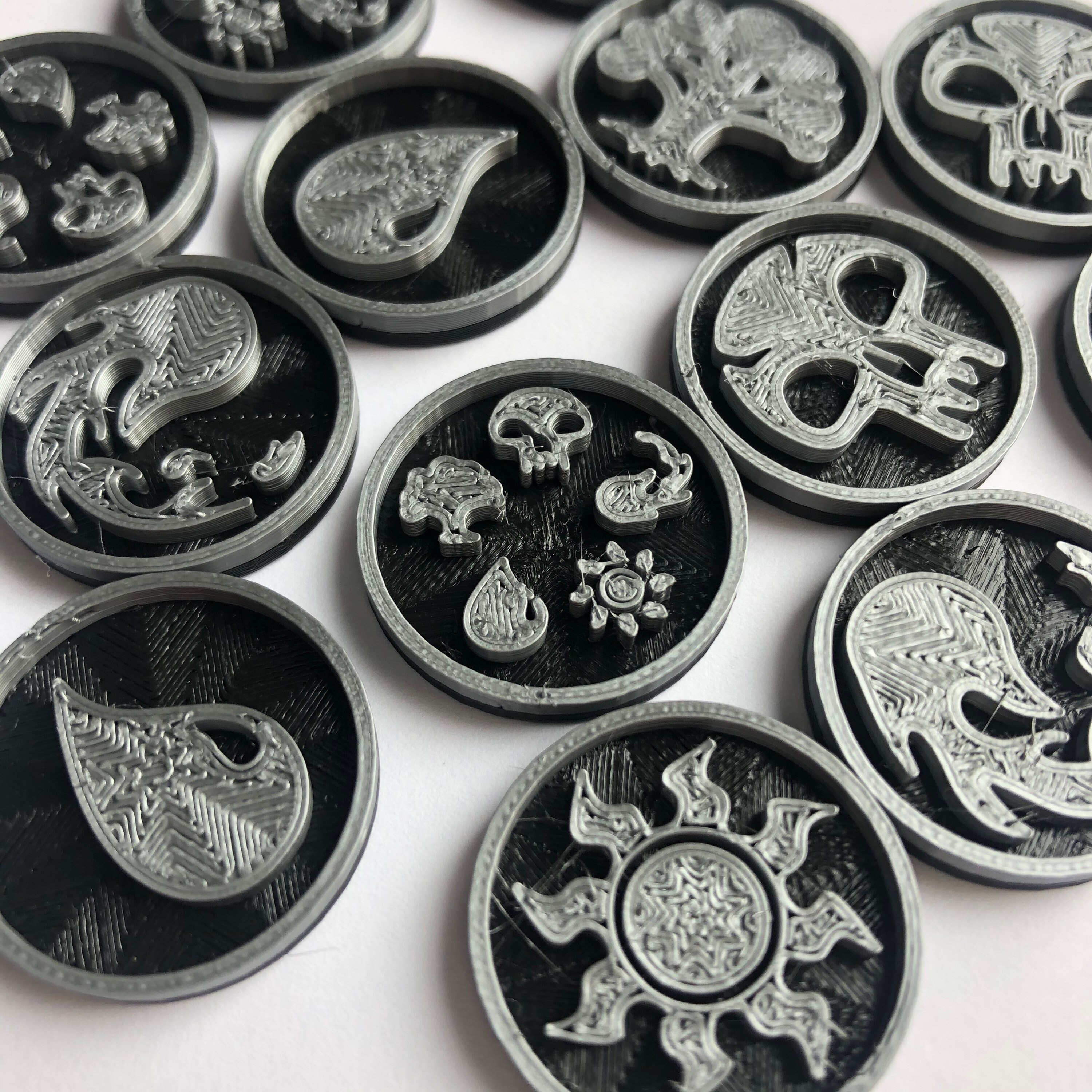Magic the Gathering Mana Tokens MTG Counters White Black | Etsy