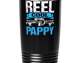 Reel Cool Pappy Gifts From Daughter Funny Fishing Tumbler Fathers Day Gift Tumbler