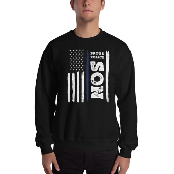 OrangePieces I Back The Blue Proud Police Wife Thin Blue Line Unisex Sweatshirt