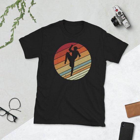 Retro Vintage Muay Thai Kickboxing Silhouette Martial Art T-Shirt Retro Vintage Muay Thai Kickboxing Silhouette Martial Art T-Shirt