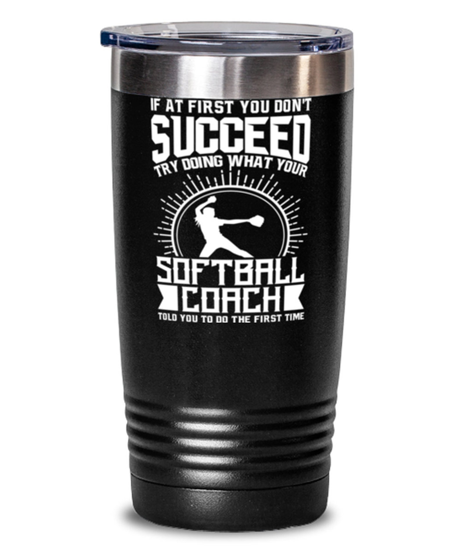 Softball Coach Tumbler Try Doing What Your Softball Coach Etsy
