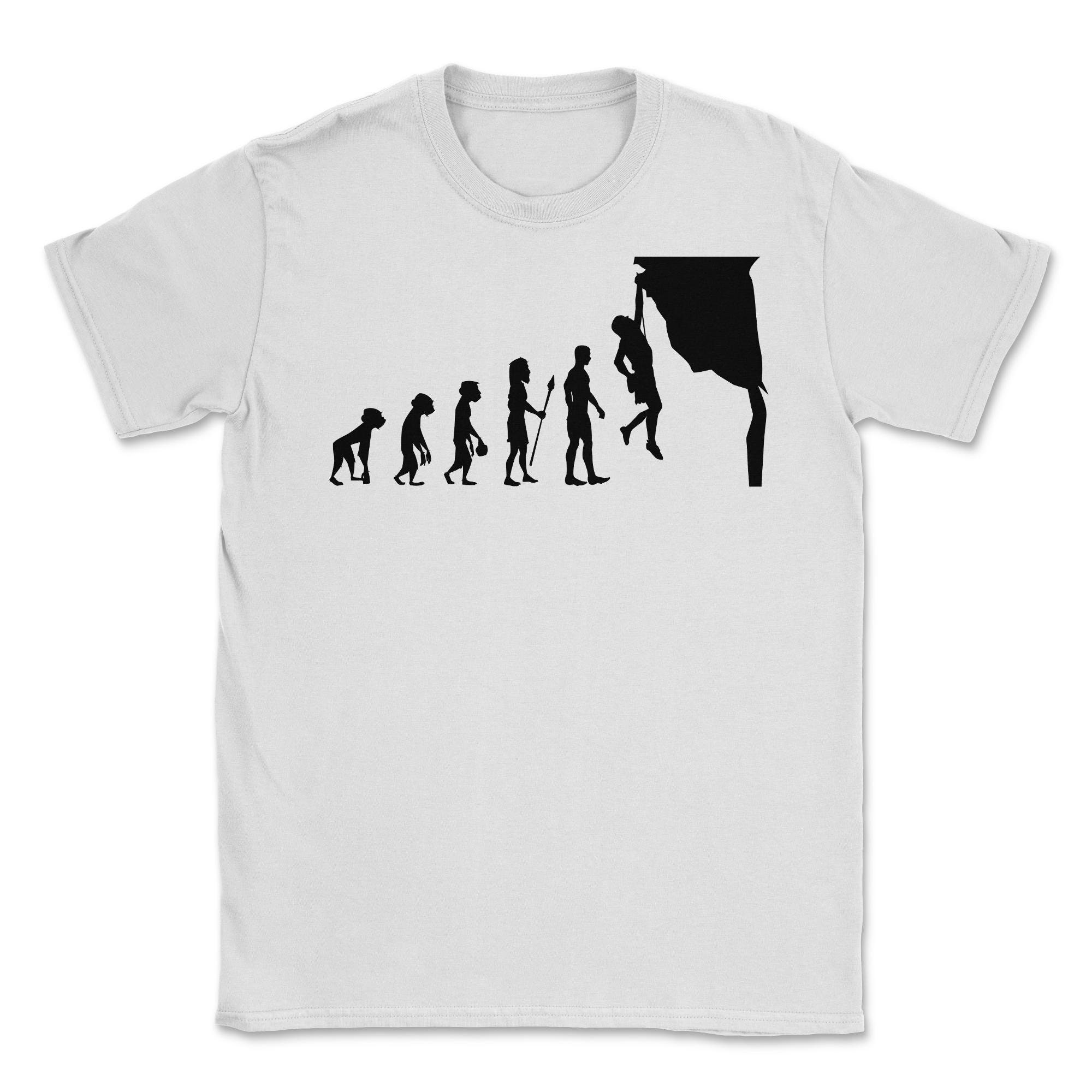 Homme Tee-Shirt Évolution De L'Escalade – Climbing Evolution – T