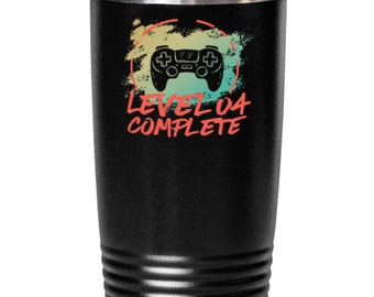 Level 4 Complete Gamer Tumbler 4th Wedding Anniversary Tumbler