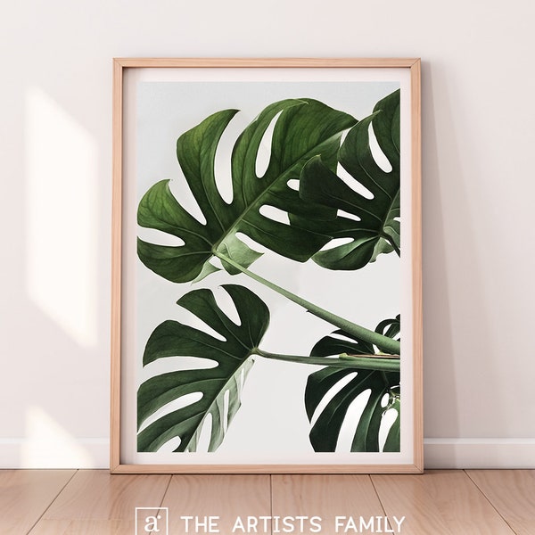 Tropical Palm Leaves Monstera Tree Plant Downloadable Prints Floral Greenery Photography Posters Boho Art Decor Botanical Print Printable