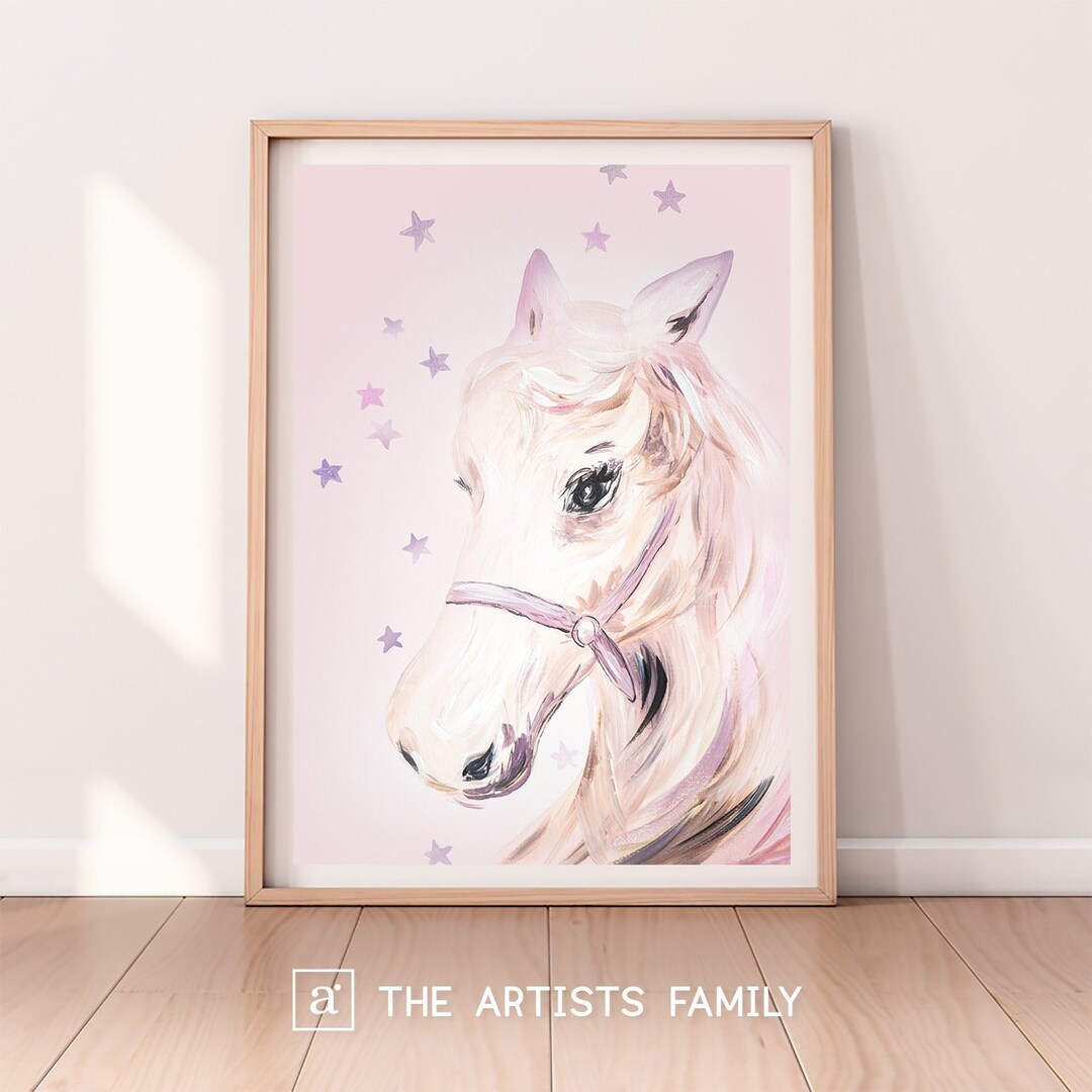 Horse Princess Print Downloadable Prints Nursery Decor Painting ...