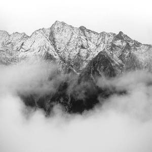 Mountains Downloadable Prints Black and White Wall Art - Etsy