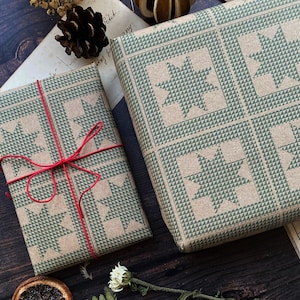 Star Patchwork 'Little Women' Paper Fibre 42cm x 29.7 (A3)  Size Wrapping Paper Sheet