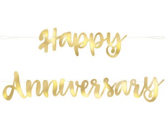 Happy anniversary banner | Etsy